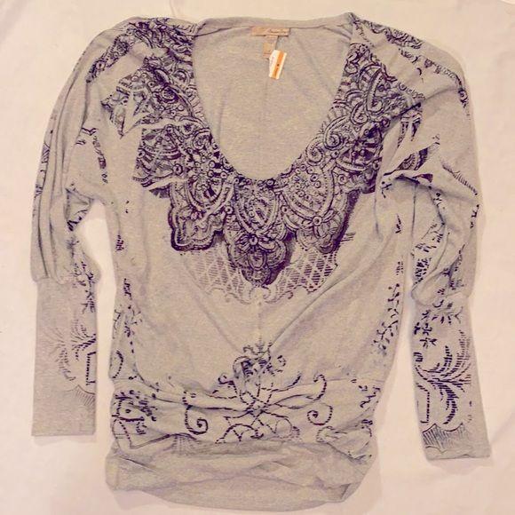 AMERICAN RAG GREY BLACK PRINT SWEATER SWEATSHIRT SHIRT TOP ⭐️⭐️⭐️⭐️⭐️ - Picture 3 of 6